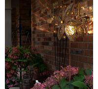 Lampada Solare per Esterni Girandola LED Kugle Crackle Ruggine Cristalli Chiodi [EEK: Non valutato]