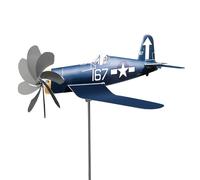 Girandola per esterni - costruzione, vivace finitura bianco blu, rotazione liscia, supporto compatto e stabile, ornamento da giardino accattivante | per la decorazione del cortile prato Ga