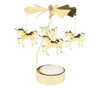 Girandola Porta Candele Unicorno Portacandela Mulino a Vento Portafortuna 8 * 13 cm Giostra Natalizia Oro Soprammobili per Matrimoni Natale Matrimoni Feste Feste e Decorazioni per la Casa