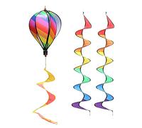 Girandole a Spirale, Mongolfiera a Vento, Mulino a Vento a Spirale Colorato, Mongolfiera Resistente alle intemperie, Ai Raggi UV, Girandola a Vento Colorate Arcobaleno per Giardino, Feste, Cortile
