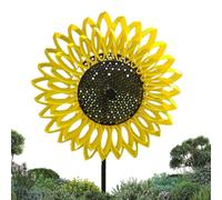 Girandole A Vënto Da Esterno, Con Mulino A Vënto A Doppio Strato, Girasole/Narciso, Girandole Da Giardino, Scultura Del Cinetica, Paletto Facile Da Installare, Per Decorare, Patio, Cortili