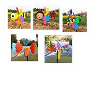 Girandole da giardino 5 pezzi colorate decorative per bambini girandola a vento da esterno 30x54 cm con forme divertenti per vaso balcone prato terrazzo
