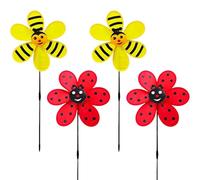 Girandole Da Giardino, Girandola Decorativa, Girandola Decorativa Coccinella e Ape Resistente Alle Intemperie Per Giardino Cortile e Esterni