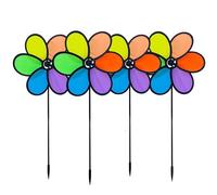 Girandole Da Giardino | Mulino A Da Giardino,4 Pezzi Fiori Per Area Giochi Bambini Balcone Terrazzo Spazi Esterni