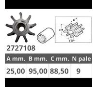 Girante per Jabsco / JMP / Johnson Pump