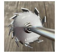 Girante per miscelatore da laboratorio con paletta di agitazione in acciaio inossidabile Disco di dispersione a dente in acciaio inossidabile 304 diverse dimensioni(8x450mm rod)