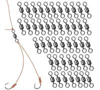 Giranti di Tipo Barile | 50 Pezzi di Giranti per - Amo E Moschettoni con Anello A Forma di 8 per Trota E Pesce Gatto In Mare Dentro, Acqua , Acqua Salata E Mare