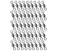 Giranti di tipo barile | 50 pezzi girevoli a chiusura rapida per | ami e moschettoni con anello a forma di 8 per trota e pesce gatto in mare all'interno, acqua , acqua salata e mare