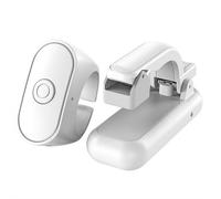 Girapagine, anello per girare le pagine con telecomando, telecomando per fotocamera, videocamera, clicker per girare le pagine per leggere a mani libere (bianco)