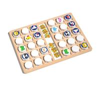 Girare il gioco di memoria degli scacchi, scacchi di memoria,Game di tavolo da match di legno | Attività di raccolta di puzzle per la strategia educativa per i giocattoli per animali di legno