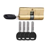 girare il pollice con la chiave della porta, Serratura a cilindro in ottone dorato da 65 mm, 32,5/32,5 mm