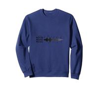 Girare Il Rumore Musica: Melodic Soundwave Art Felpa, Unisex per Adulti, Navy, L