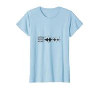 Girare Il Rumore Musica: Melodic Soundwave Art Maglietta, Donna, Celeste, L