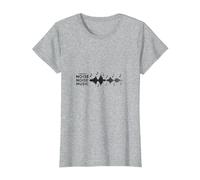 Girare Il Rumore Musica: Melodic Soundwave Art Maglietta, Donna, Grigio Melange, L