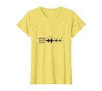 Girare Il Rumore Musica: Melodic Soundwave Art Maglietta, Donna, Limone, L
