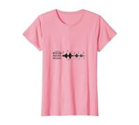 Girare Il Rumore Musica: Melodic Soundwave Art Maglietta, Donna, Rosa, L