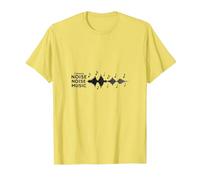 Girare Il Rumore Musica: Melodic Soundwave Art Maglietta, Uomo, Limone, L