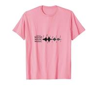 Girare Il Rumore Musica: Melodic Soundwave Art Maglietta, Uomo, Rosa, L