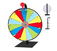 Girare la ruota da 11, 81 pollici 10 slot rotazione ruota gioco 5 colori premio riutilizzabile di fortune spinner secco a secco con la base di aspirazione per fiera del carnivale di festa girare il