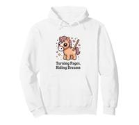 Girare Pagine Cavalcando Sogni Carino Lettura Felpa con Cappuccio