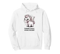 Girare Pagine Cavalcando Sogni Carino Lettura Felpa con Cappuccio
