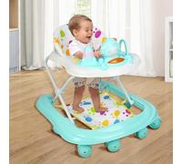 Girarrosto con set da gioco-girello Bebe Walking pieghevole, da 6 a 18 mesi, ideale come aiuto per camminare per i primi passi del vostro bambino, verde (62 x 68 x 36-81 cm)