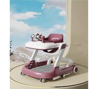 Girarrosto per bambini 2 in 1, evolutivo, favorisce la veglia, pieghevole compatta, tablet da gioco e scatola musicale, altezza regolabile, a partire da 9 mesi, 60 x 55 x 70 cm, rosa rossa