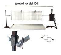 Girarrosto sardo elettrico Gigante spiedo leccarda fermi griglia portata kg.45