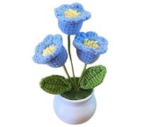 GIRAS0L Piante A Uncinetto In Vaso - Piccoli Fiori In Vasi Di Crochet | Fiori All'uncinetto fatti A Mano In Piccoli Vasi | Fiori Artificiali Giras0L Fatti A Mano | Pianta