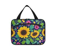Girasol Colorful Blue Girasol Hanging Mens Travel Bag Toiletry con gancio, Designer Essentials Borsa per la cura della pelle per accessori Must Haves Crociere Porta cosmeticos Mujer para cartera L