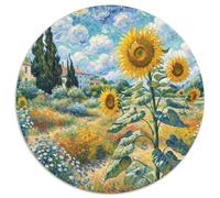 girasole 1000 Teile Schwieriges Großes Stressabbau-Spielzeug Pianta Circular Puzzles Für Erwachsene Und Kinder Bildungswert Geburtstagsgeschenk 1000pcs (67.5x67.5cm)