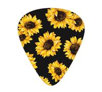 Girasole,12 pezzi di plettri per chitarra, 3 plettri di diverso spessore per chitarra acustica, basso, ukulele