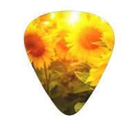 Girasole,12 pezzi di plettri per chitarra, 3 plettri di diverso spessore per chitarra acustica, basso, ukulele