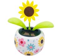 Girasole a energia solare a forma di fiore danzante, giocattolo animato a energia solare, decorazione per ufficio, scrivania, auto, kit di energia solare, ornamenti divertenti