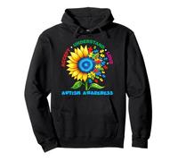Girasole Accetta Capire Amore Autismo Consapevolezza Autistico Felpa con Cappuccio