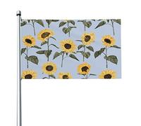 Girasole Acquerello Bandiere Da Giardino Con 2 Occhielli Garden Flag Resistente Alle Intemperie Bandiere Di Benvenuto Per Esterni Interni Patio 90X150Cm