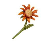 Girasole al forno vernice spilla, petto fiore spilla, arte foresta pianta spilla, gioielli donna, Misura unica, Lega di acciaio Acciaio inossidabile, Nessuna pietra preziosa
