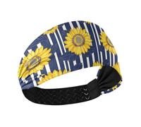 Girasole Bicolore Raffreddamento carino fasce per le donne Fascia elastica per capelli per il lavaggio viso basket Atletico Sport tennis