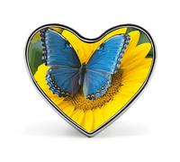 Girasole Blu Farfalla Pin Lega di Alluminio Amore Cuore A Forma di Pin Carino Cuore Distintivo Abbigliamento Moda Cuori Spilla Squisita Spilla Distintivo In Metallo