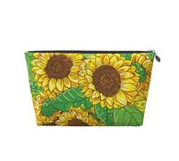 Girasole, Borsa da toilette Borsa per trucco Borsa per cosmetici Borsa da toilette da viaggio portatile