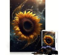 Girasole Buco Nero Spazio Adolescenti Puzzle da 1000 Pezzi Migliora la Memoria Gioco Rilassante Bordo Preciso Articolo Desiderio di Babbo Natale 38x52cm