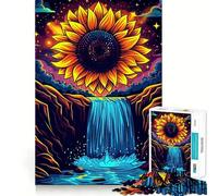 Girasole Cascata Adolescenti Puzzle da 1000 Pezzi Migliora la Memoria Gioco Rilassante Bordo Preciso Articolo Desiderio di Babbo Natale 50x75cm