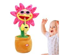 Girasole Che Canta E Balla, Giocattolo Di Girasole Che Balla,Glowing Ripete Quello Che Dici Peluche - Canzone Di Buon Compleanno, Regalo Musicale Divertente Con 200 Canzoni, Bomboniere Per Bambi