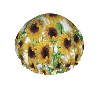 Girasole Cuffia da Doccia Donne Uomini Riutilizzabili Impermeabile Antiscivolo Ad Asciugatura Rapida Capelli Grandi Cap Lungo Capelli Corti