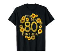 Girasole da Donna Il Mio 80° Compleanno 80° Compleanno Maglietta