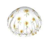 Girasole Dipinto a Mano Floreale Cuffia Donna Uomo Riutilizzabile Impermeabile Antiscivolo Capelli Ad Asciugatura Rapida Grande Cap Capelli Lunghi
