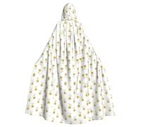 Girasole Dipinto A Mano Floreale Stampato Con Cappuccio Mantello Mantello Strega Vampiri Tristo Mietitore Diavolo Per Ragazzo Ragazza Cosplay Costume