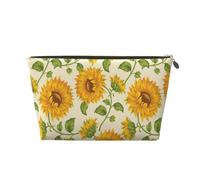Girasole Disegnato, Borsa per il trucco Borsa per cosmetici Borsa da toilette da viaggio portatile Borsa da toilette