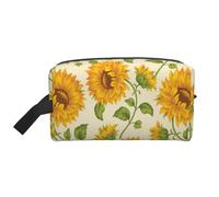 Girasole Disegnato, Borsa per il trucco Borsa per cosmetici Borsa da viaggio portatile da viaggio Borsa per trucco Organizer