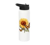 Girasole e Farfalla Stainless Steel Insulated Water Bottle